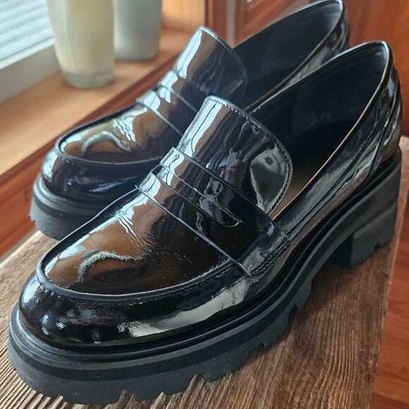 Marc Fisher Latika Patent Lug Soles 7.5 medium - Picture 1 of 13